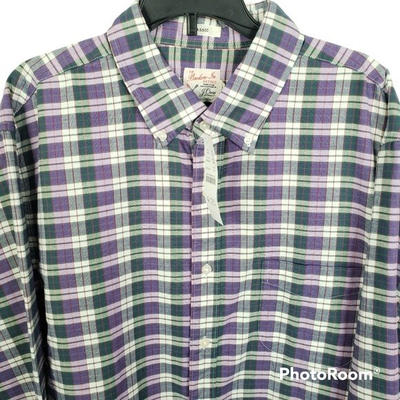 NWT J. Crew Mens The Broken-In Oxford Long Sleeve Button Down Size LT - Picture 4 of 6